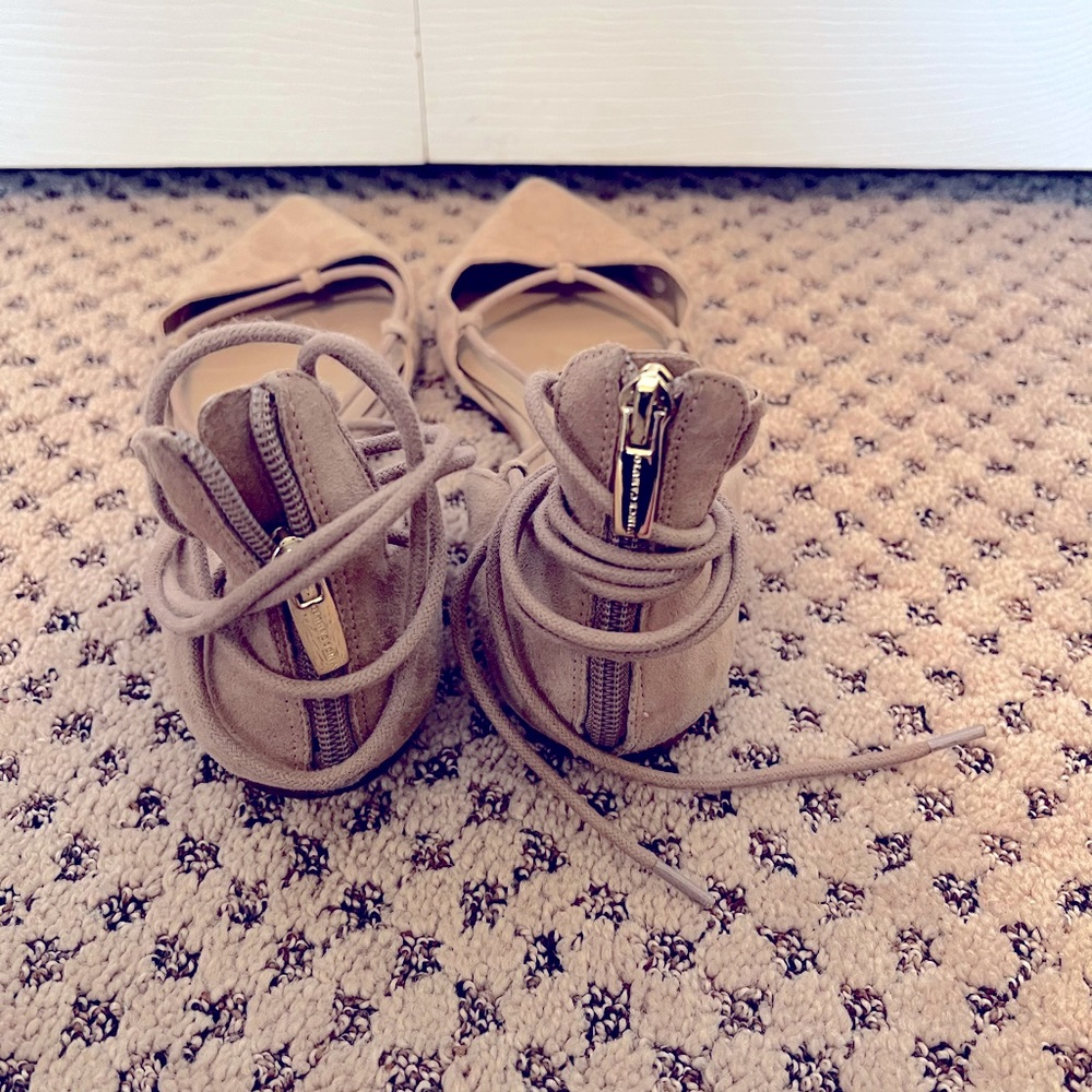 Vince Camino tie up zip back flats